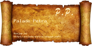 Palade Petra névjegykártya